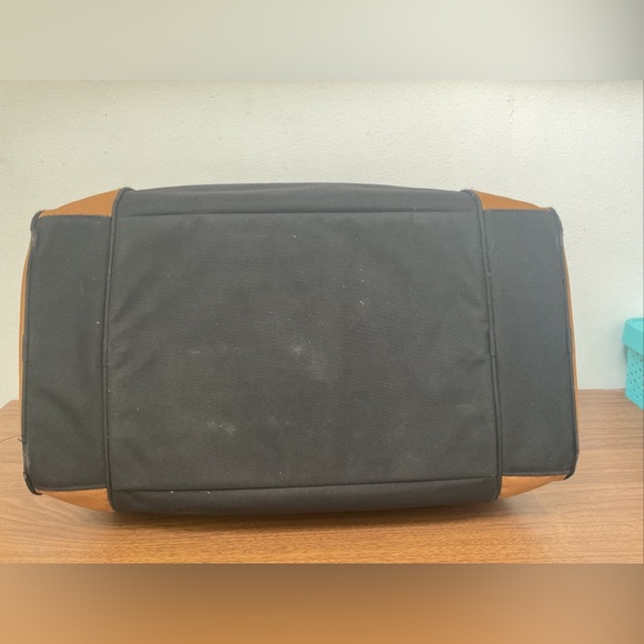 CARHARTT Duffle Bag Canvas Tote Pocket Carry Handles Brown & Black Gear Bag - Picture 3 of 15